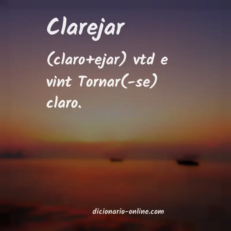Significado de clarejar
