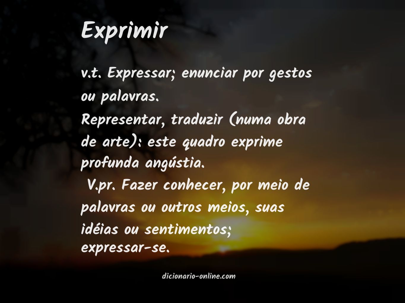 Significado de exprimir