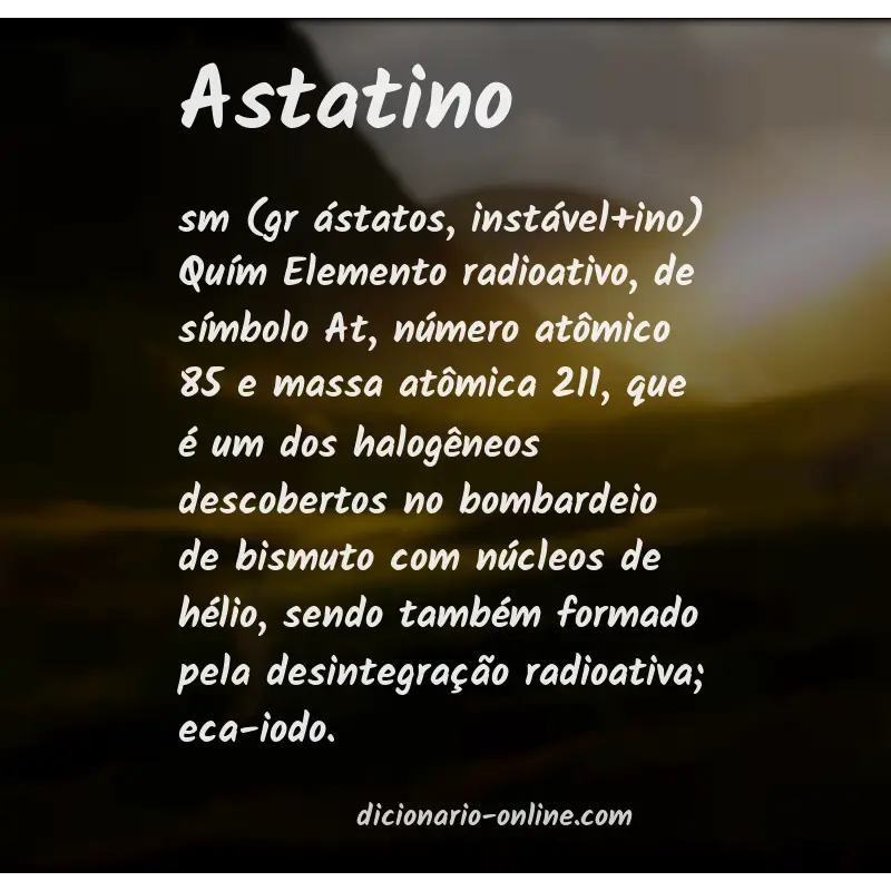 Significado de astatino