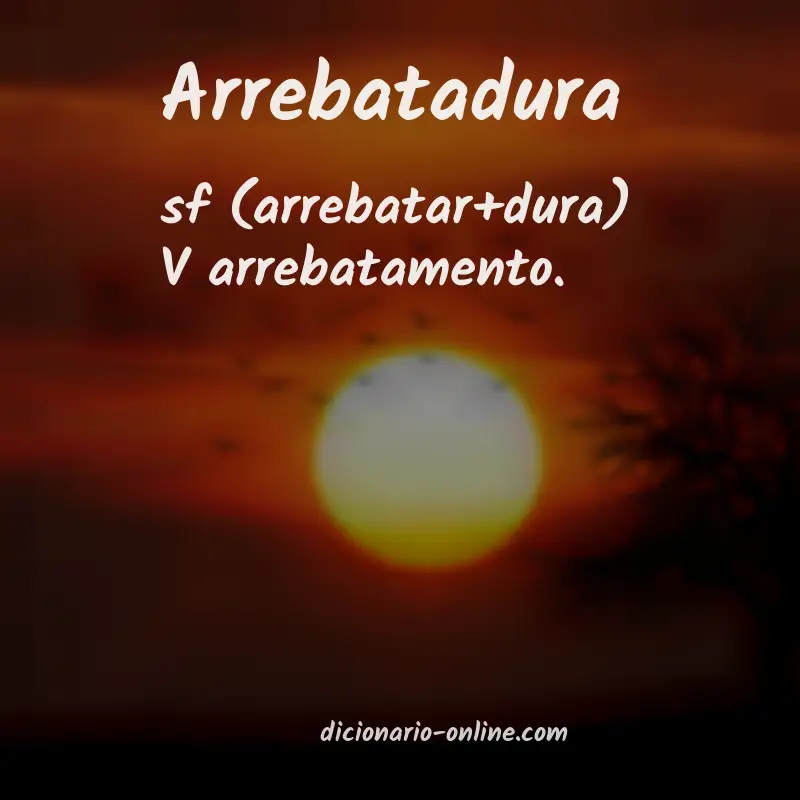 Significado de arrebatadura