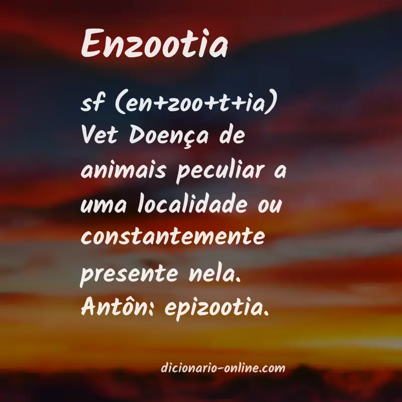 Significado de enzootia