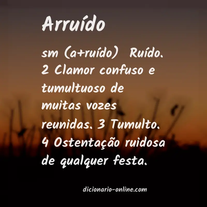 Significado de arruído