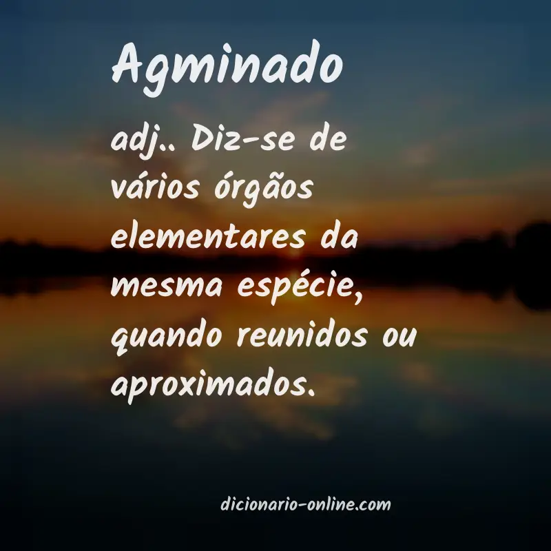 Significado de agminado