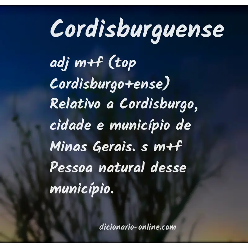 Significado de cordisburguense