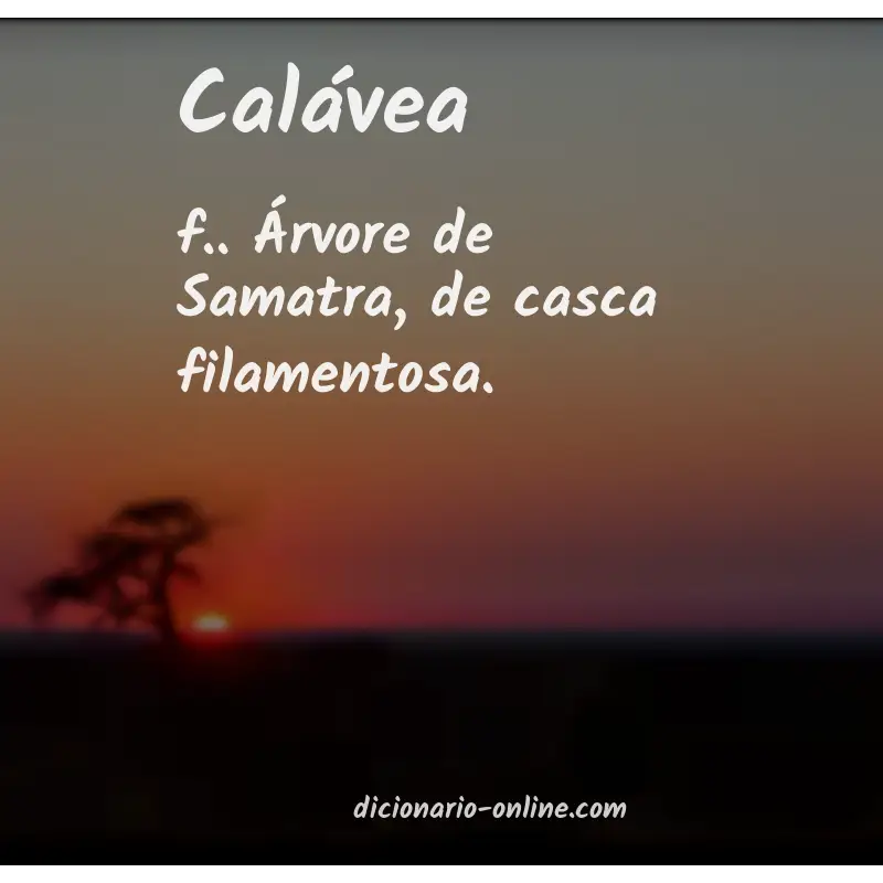 Significado de calávea