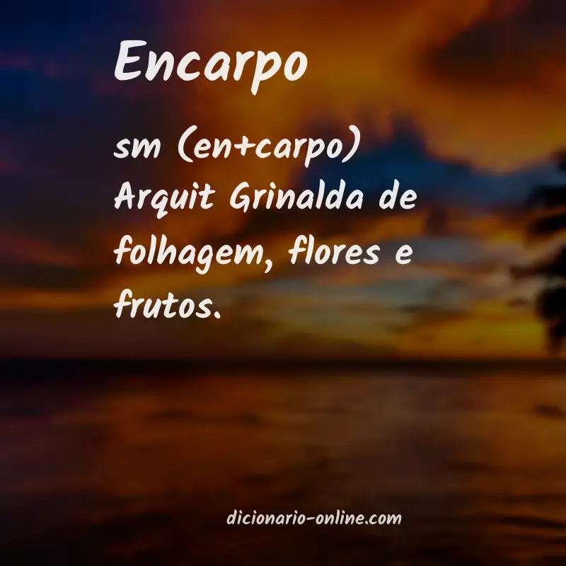 Significado de encarpo