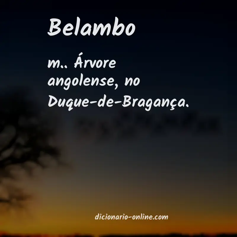 Significado de belambo