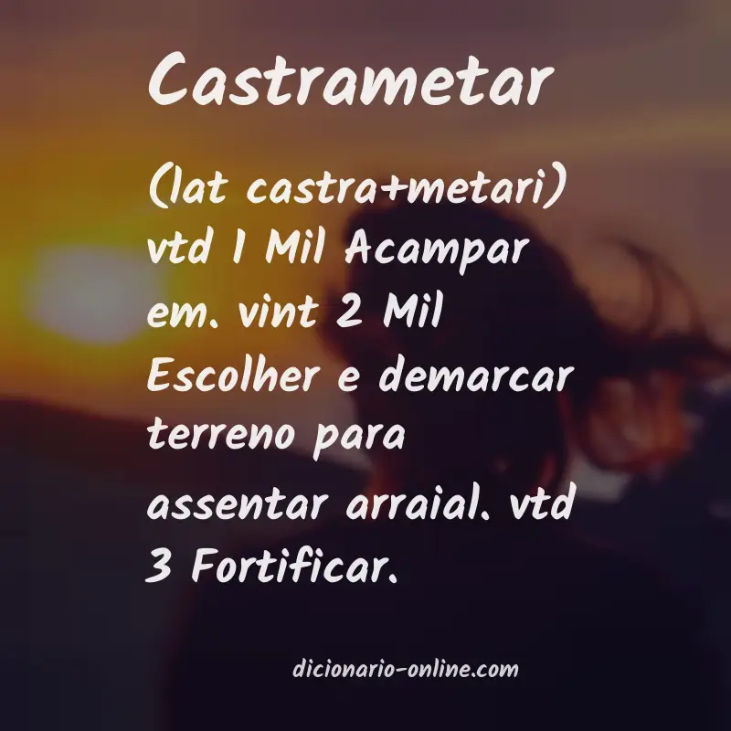 Significado de castrametar