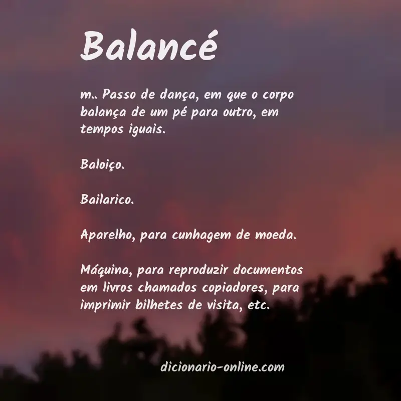 Significado de balancé