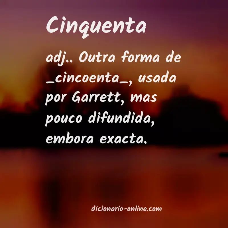 Significado de cinquenta