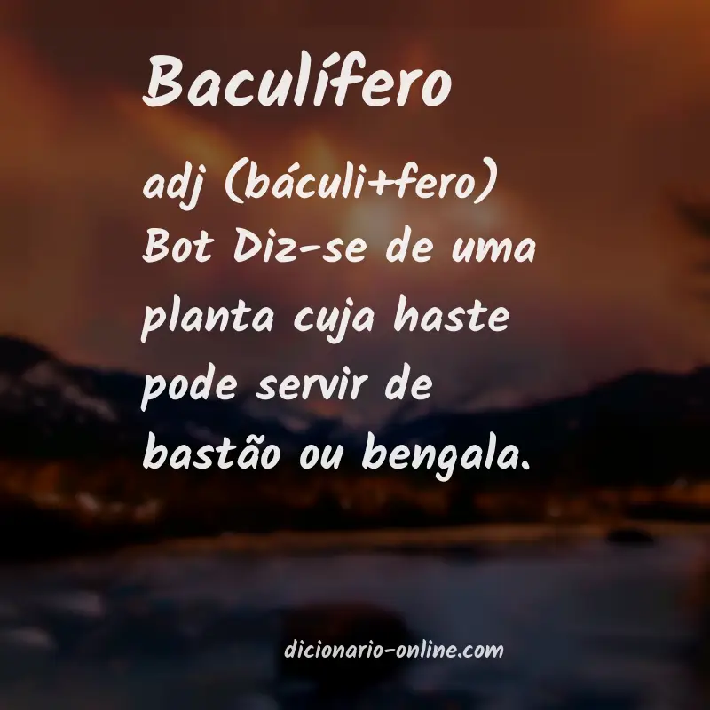 Significado de baculífero