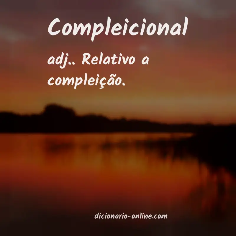 Significado de compleicional