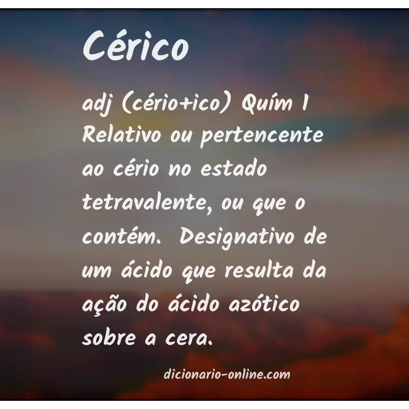 Significado de cérico