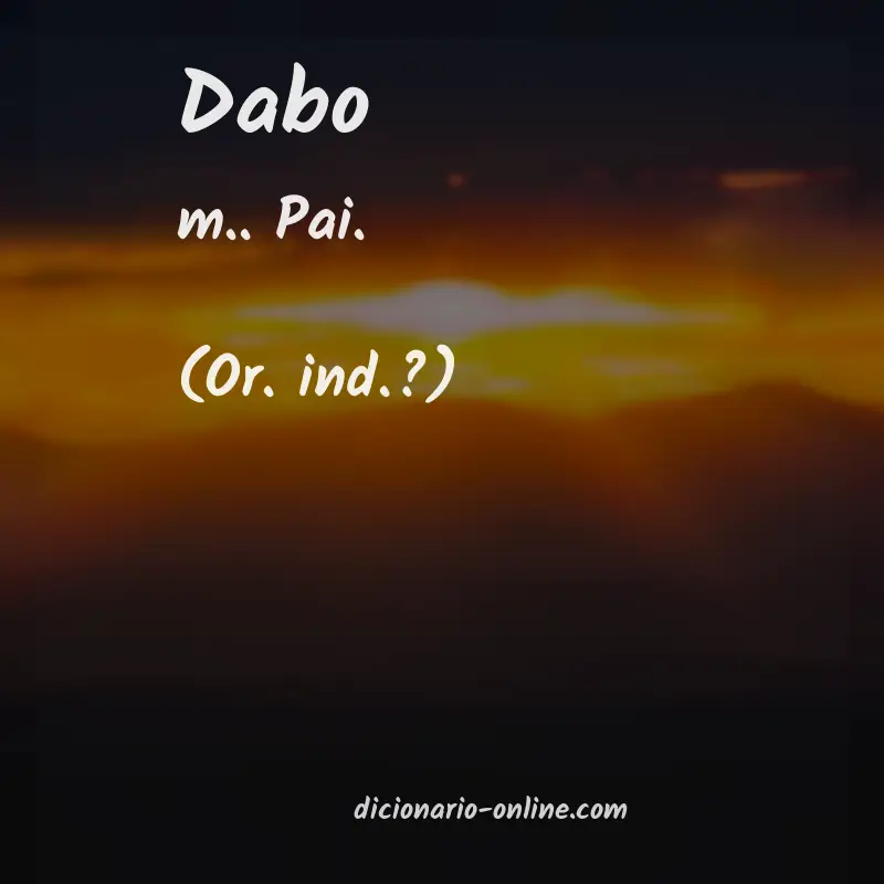 Significado de dabo
