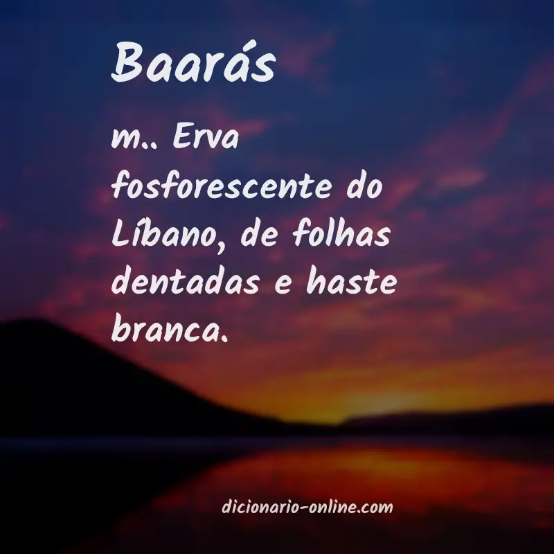 Significado de baarás