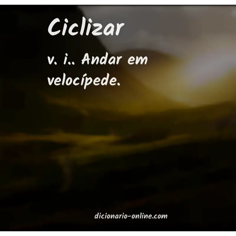 Significado de ciclizar