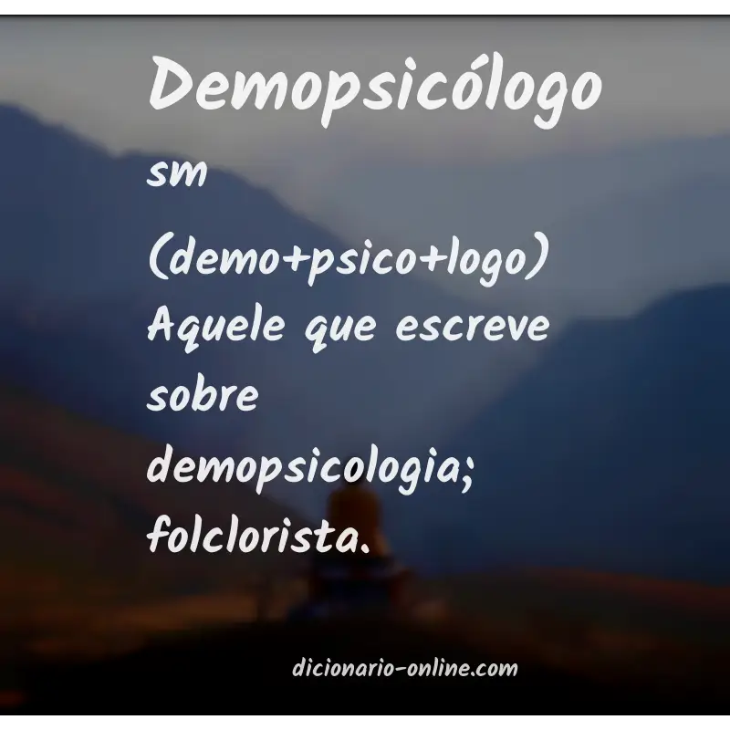 Significado de demopsicólogo