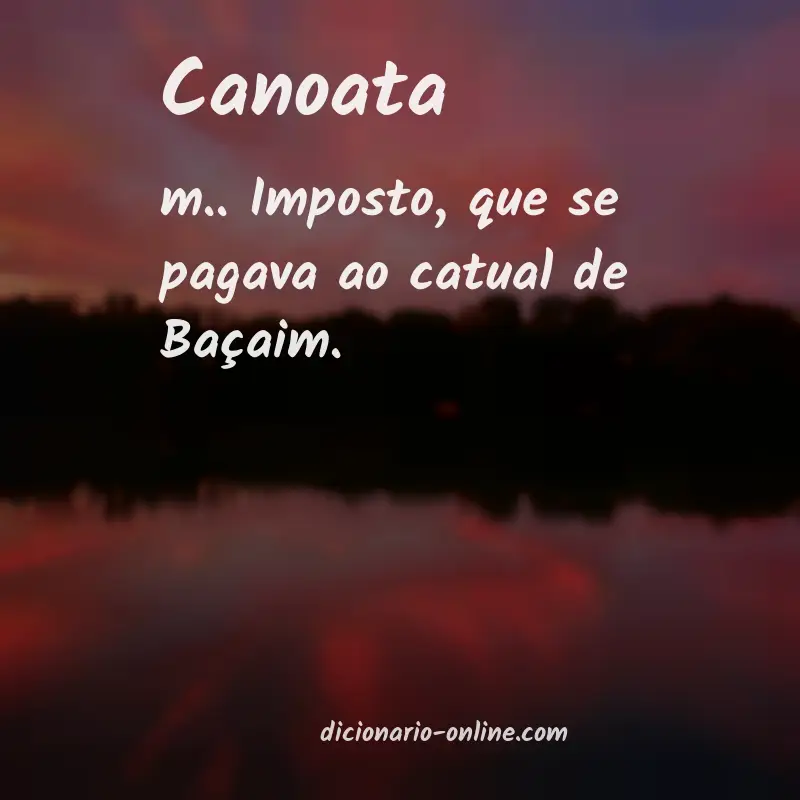 Significado de canoata