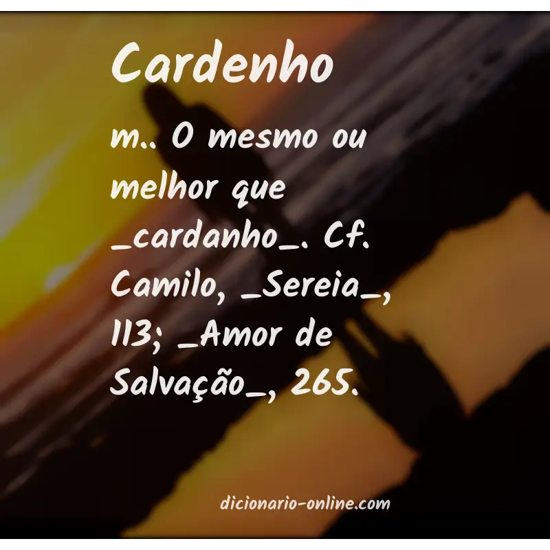 Significado de cardenho