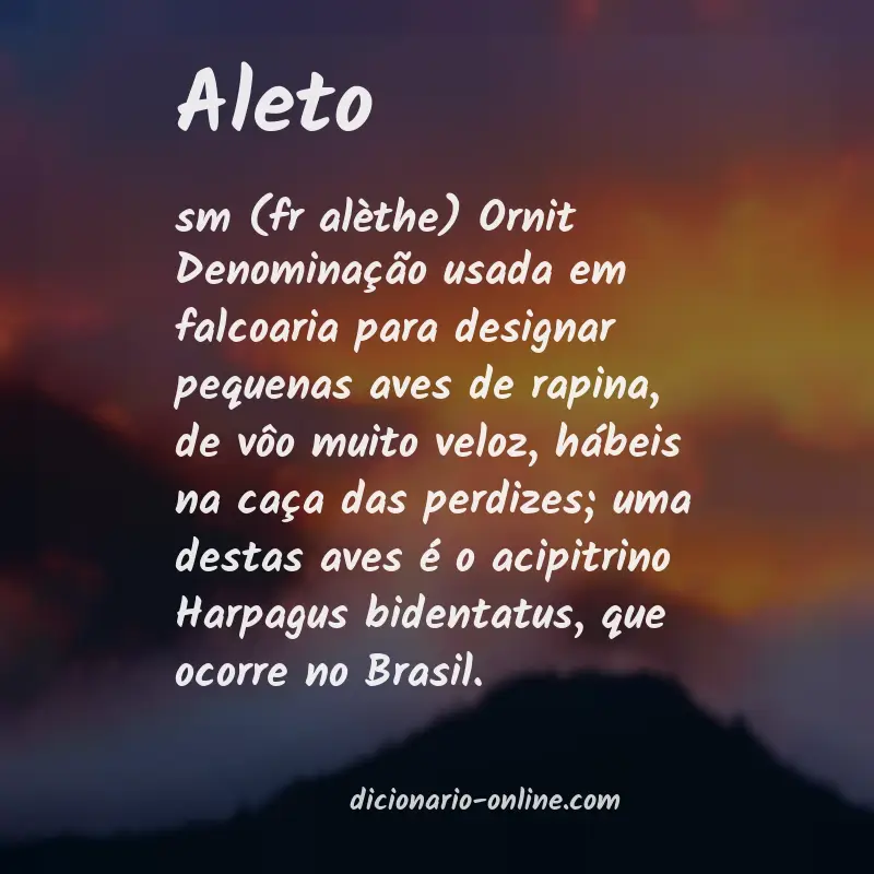 Significado de aleto
