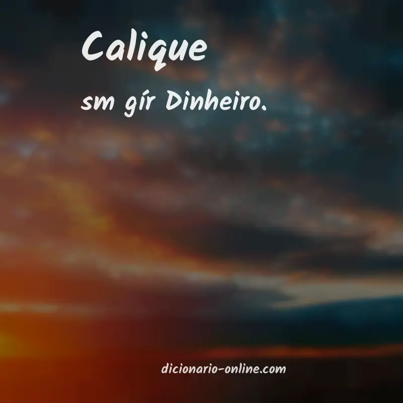 Significado de calique