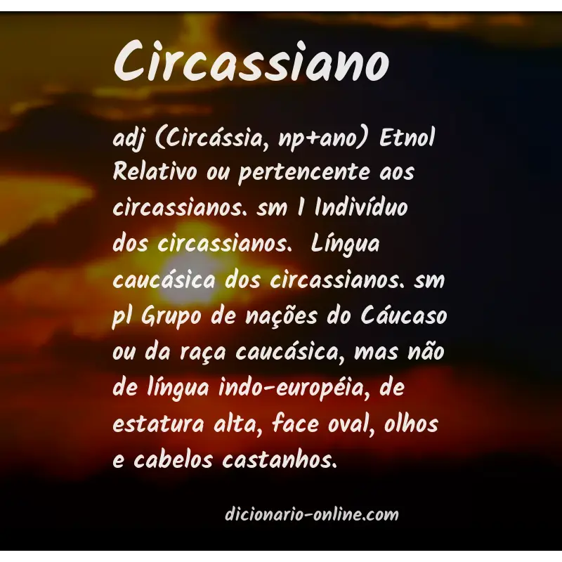 Significado de circassiano