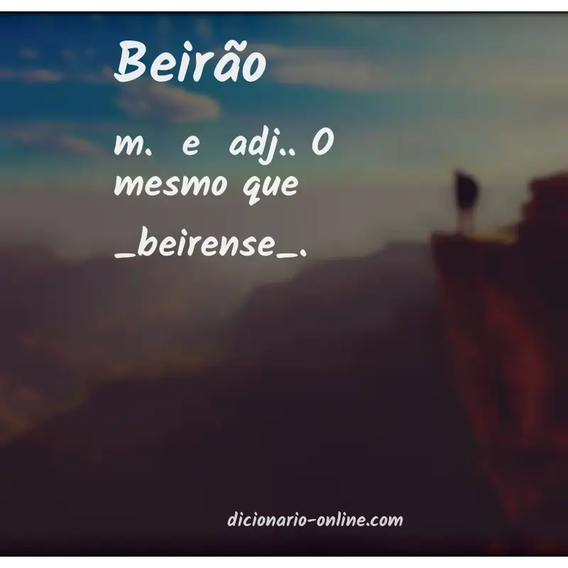 Significado de beirão