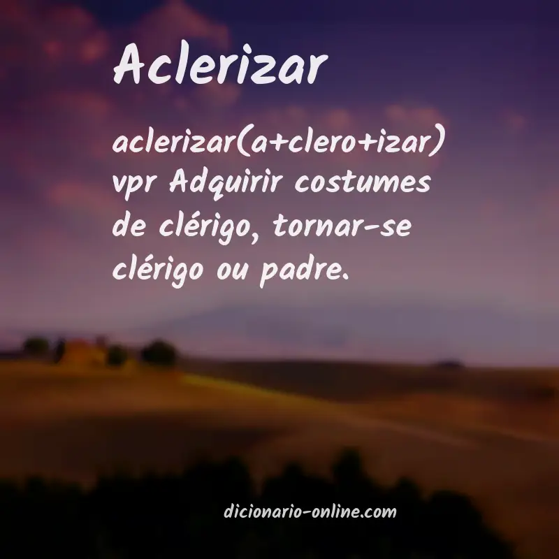 Significado de aclerizar