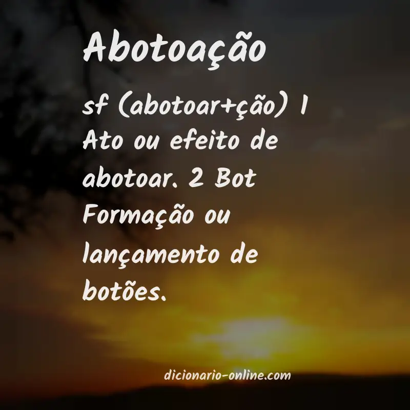 Significado de abotoação