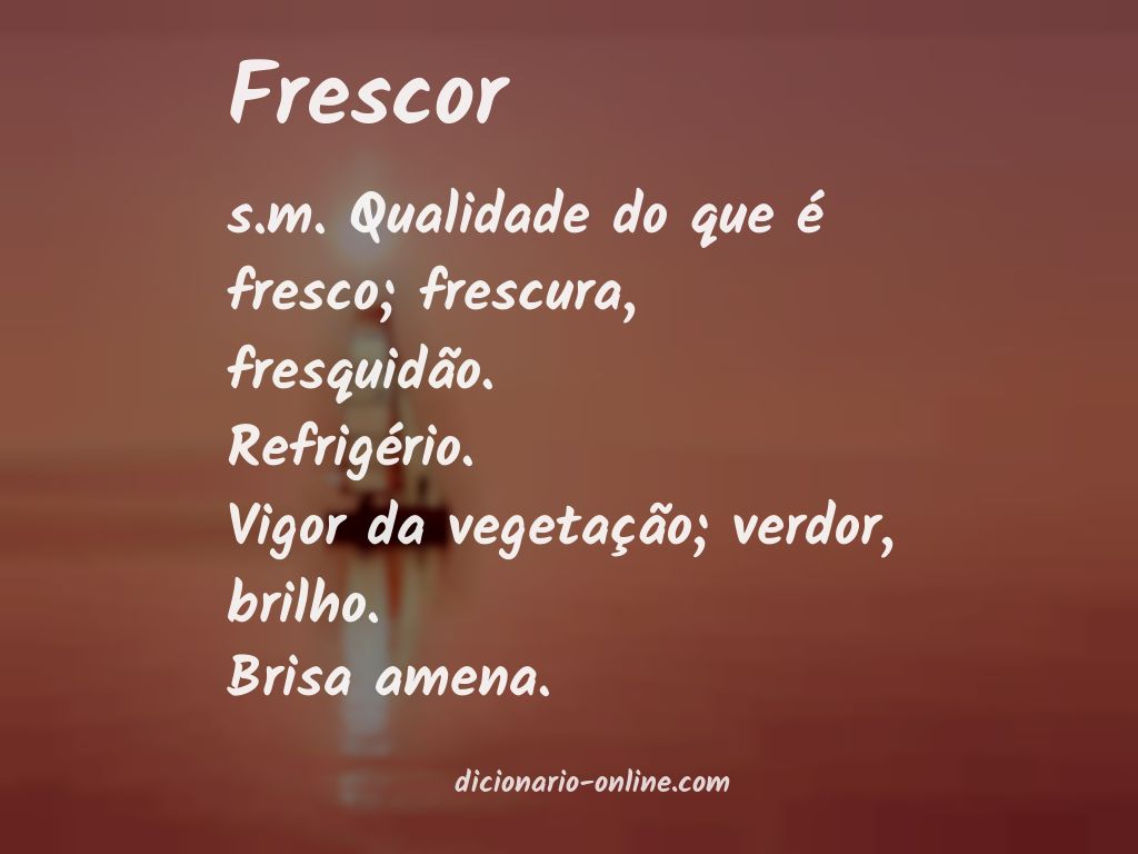 Significado de frescor