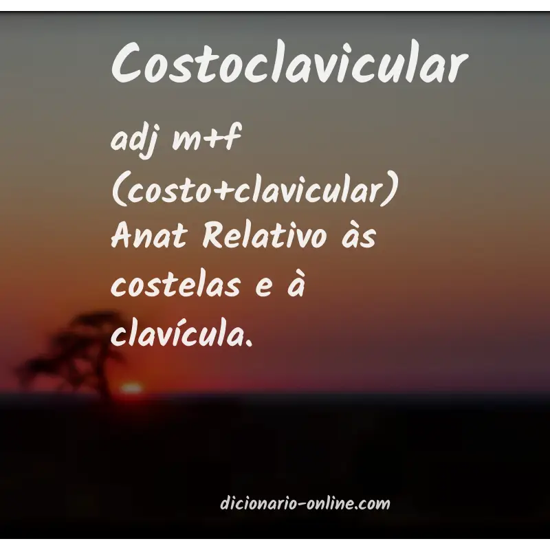 Significado de costoclavicular