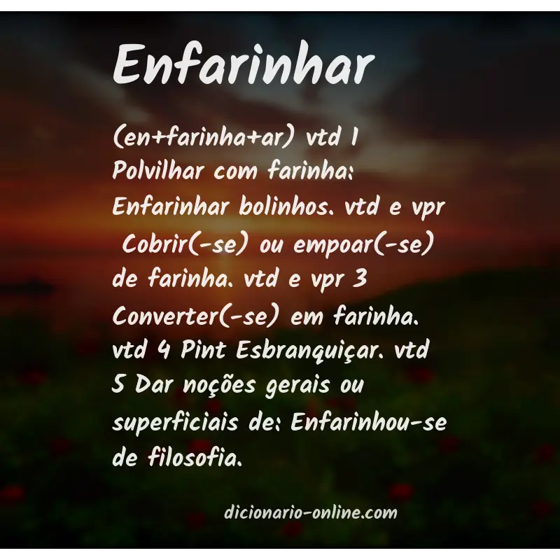 Significado de enfarinhar