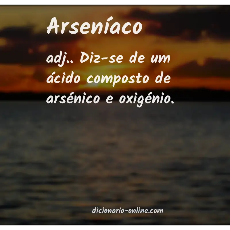 Significado de arseníaco