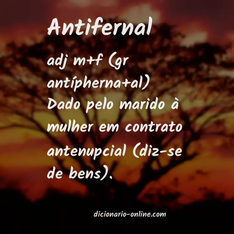 Significado de antifernal