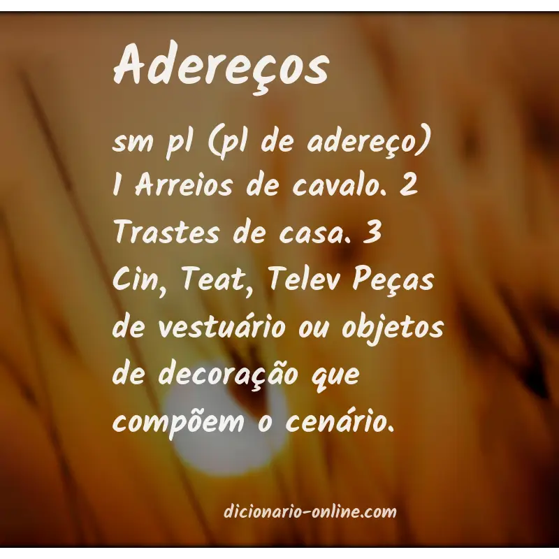 Significado de adereços