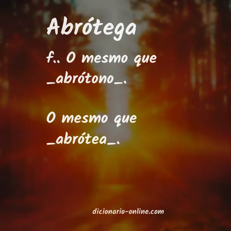 Significado de abrótega