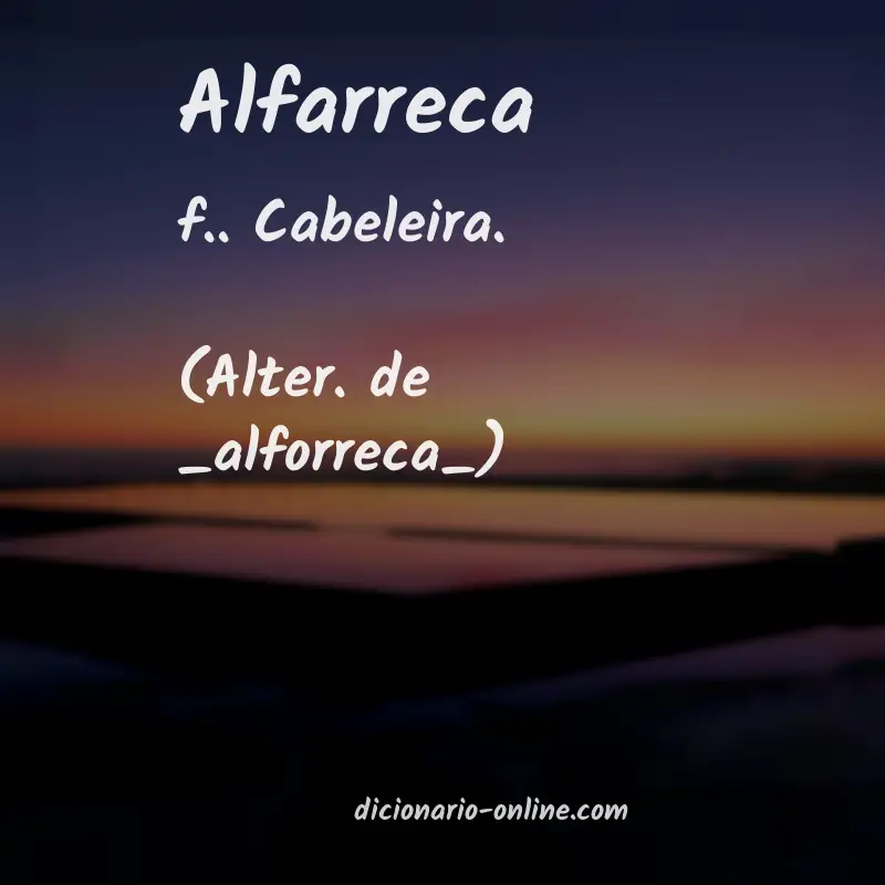 Significado de alfarreca