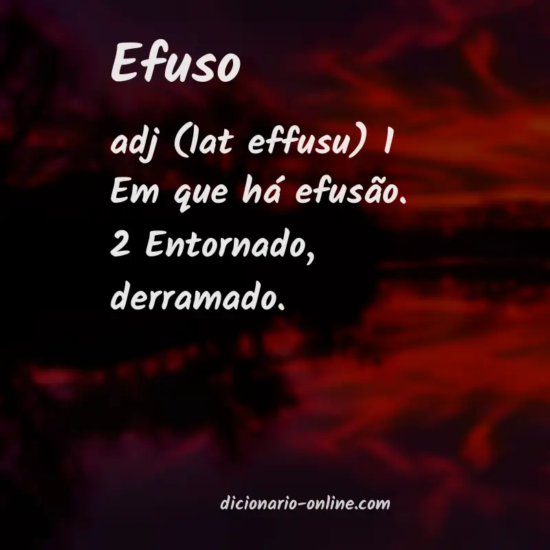 Significado de efuso