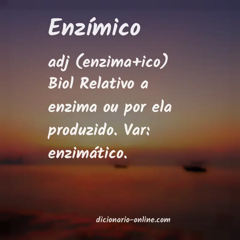 Significado de enzímico