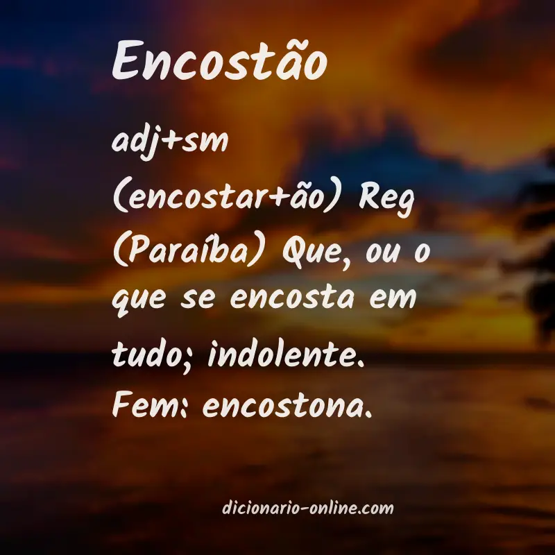 Significado de encostão