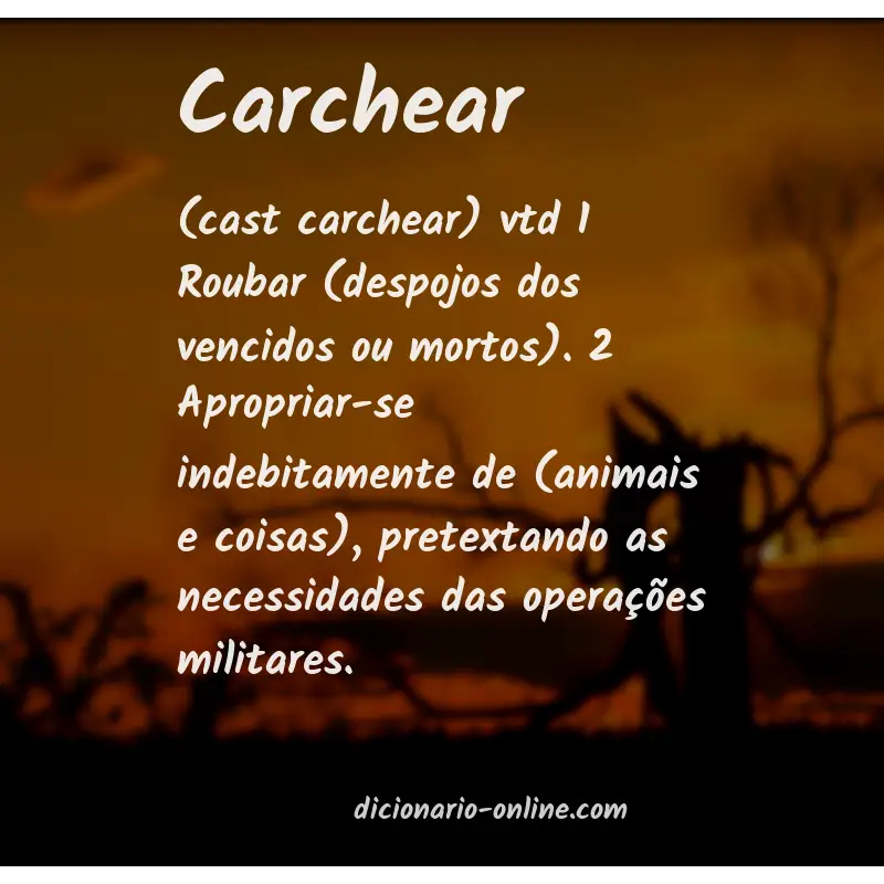 Significado de carchear