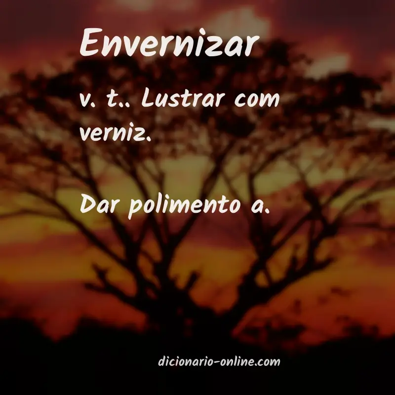 Significado de envernizar