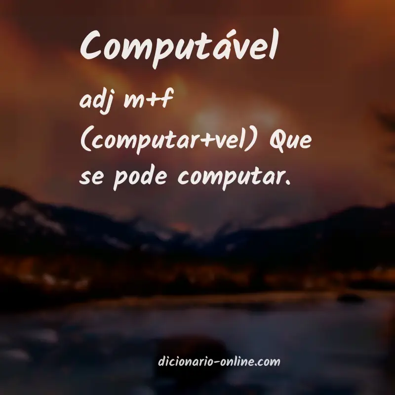 Significado de computável