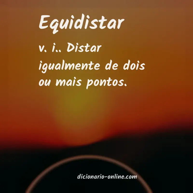 Significado de equidistar