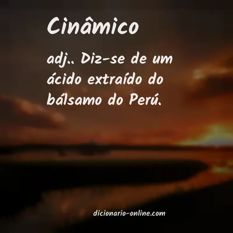 Significado de cinâmico