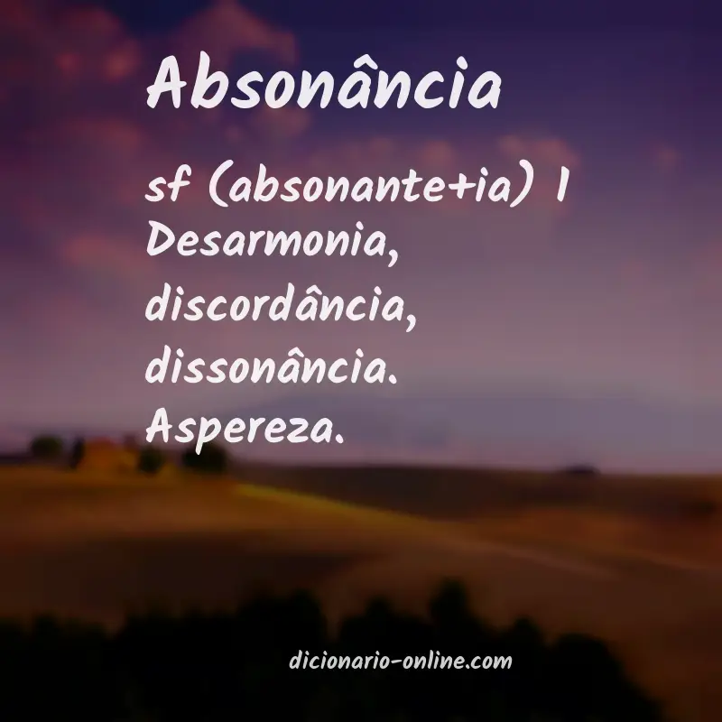 Significado de absonância