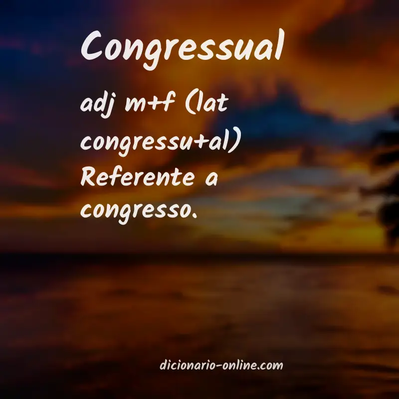 Significado de congressual
