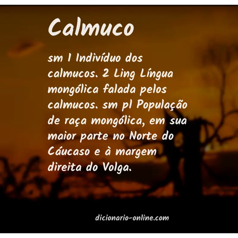 Significado de calmuco