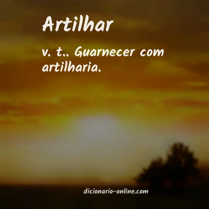 Significado de artilhar