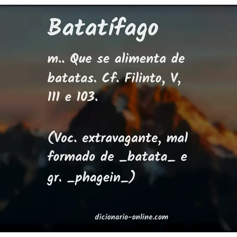 Significado de batatífago